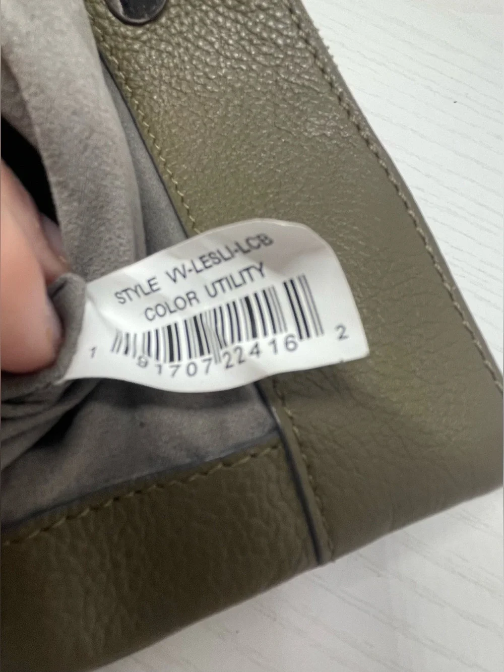 VINCE CAMUTO “Miles” Leather Crossbody Bag - Olive Green